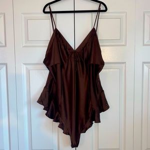 Skims Silk Teddy - Cocoa - 4x - Like New